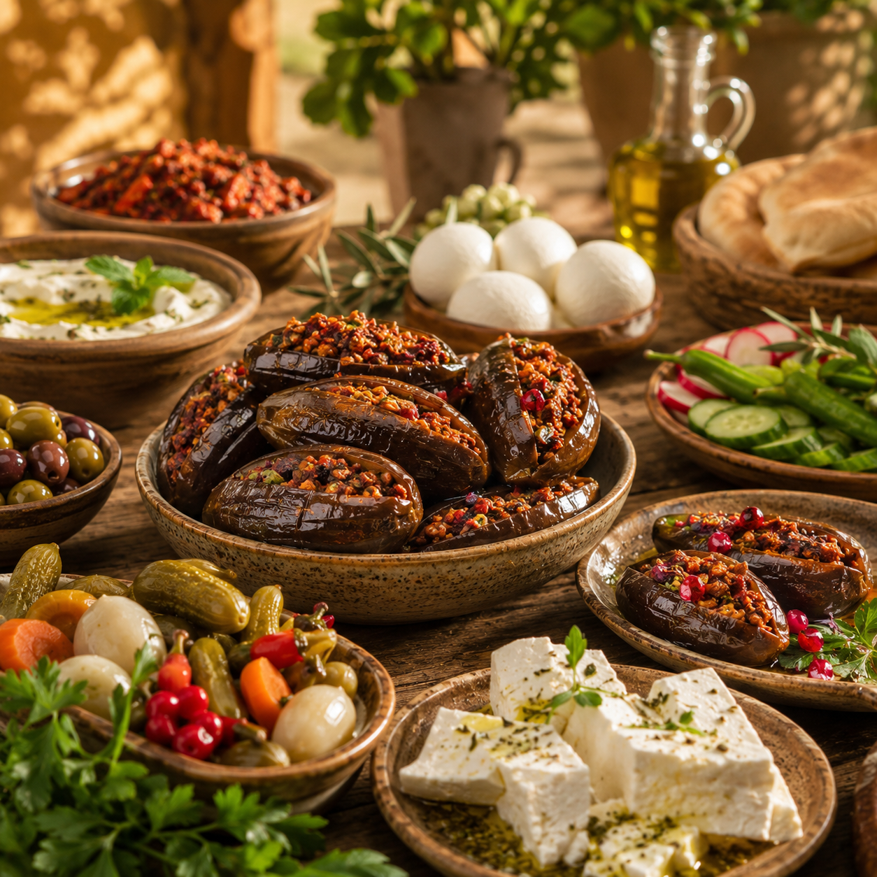 مكدوس ومقبلات شامية